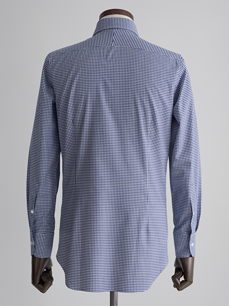 ドレスシャツ,スリムフィット,ネイビーチェック,ブロード「ITAL