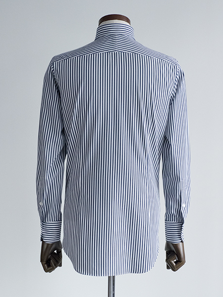 ドレスシャツ,スリムフィット,ネイビーロンドンストライプ,ブロード