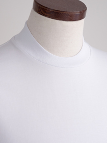 ジャケットスタイルを格上げ【長袖】【カットソー】【クールファイバー】【ホワイト】