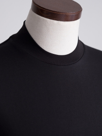 ジャケットスタイルを格上げ【長袖】【カットソー】【クールファイバー】【ブラック】