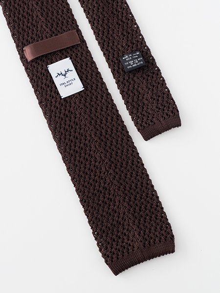 ニットタイ,KNITTIE-ST1255,ブラウン「ITAL STYLE SHIRT ONLINESHOP」