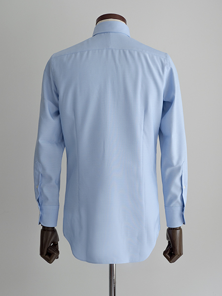 ドレスシャツ,スリムフィット,サックス,無地,オックスノンアイロン