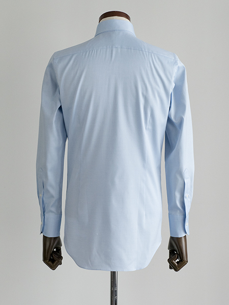 ドレスシャツ,スリムフィット,ブルー無地,オックス「ITAL STYLE SHIRT