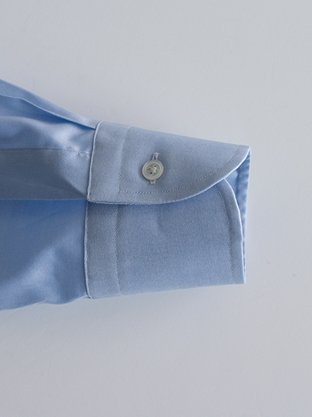 ドレスシャツ,スリムフィット,ブルー無地,オックス「ITAL STYLE SHIRT