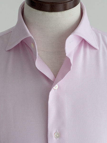 ドレスシャツ,スリムフィット,ピンク無地,オックス「ITAL STYLE SHIRT