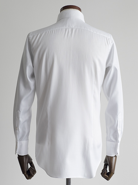 ドレスシャツ,スリムフィット,白無地,ツイル「ITAL STYLE SHIRT