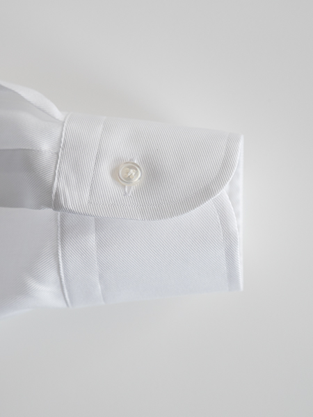 ドレスシャツ,スリムフィット,白無地,ツイル「ITAL STYLE SHIRT
