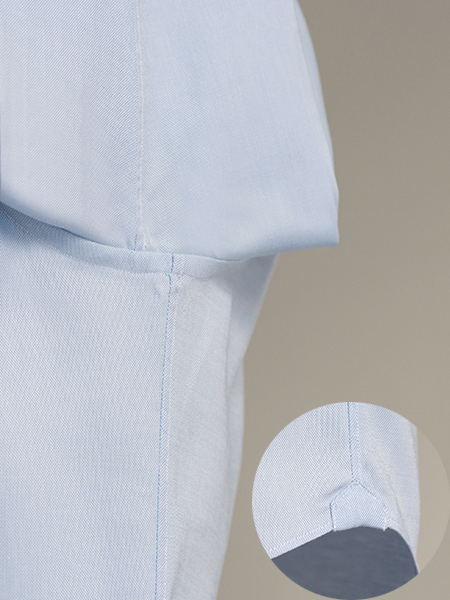 ドレスシャツ,スリムフィット,ブルー無地,オックス「ITAL STYLE SHIRT