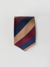 【ハンドメイドネクタイ】【ストライプ49245】【NAVY】