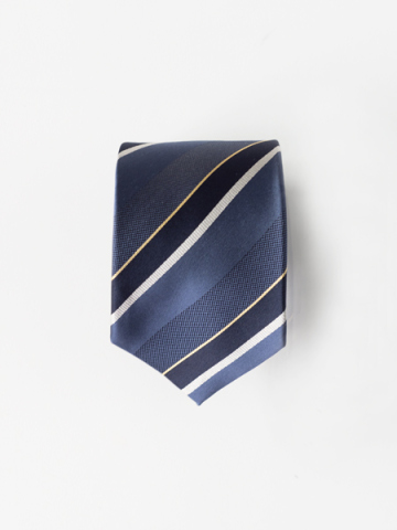 【ハンドメイドネクタイ】【ストライプ1954】【BLUE】