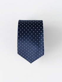 【ハンドメイドネクタイ】【ドット】【NAVY】